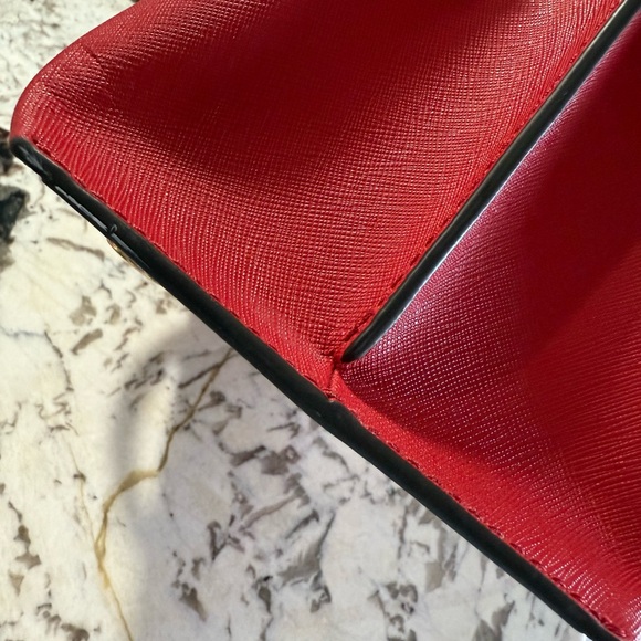 Michael Kors Ruby Satchel Leather Handbag Crimson - Picture 9 of 12